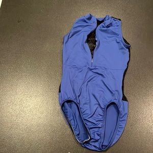 $15 blue with black lace piete Natalie leotard